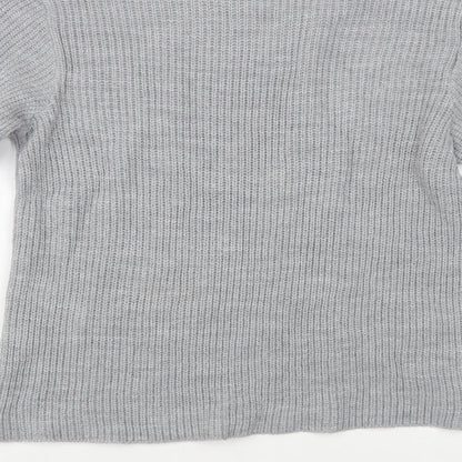 Womens UK Size 8 Miss Selfridge Grey Pullover Jumper
