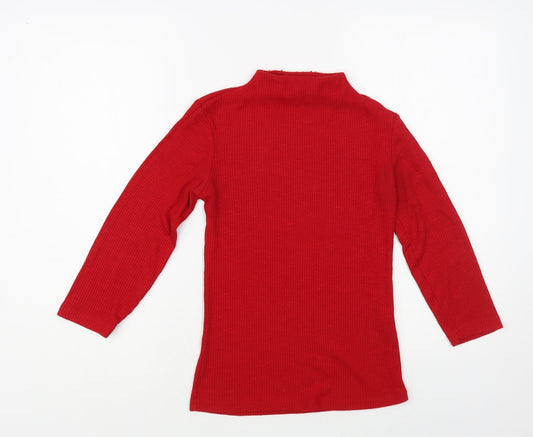 Womens UK Size S Stradivarius Red Pullover Jumper