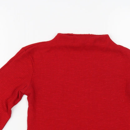 Womens UK Size S Stradivarius Red Pullover Jumper