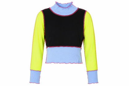 Womens UK Size S SheIn Multicoloured Cropped Blouse