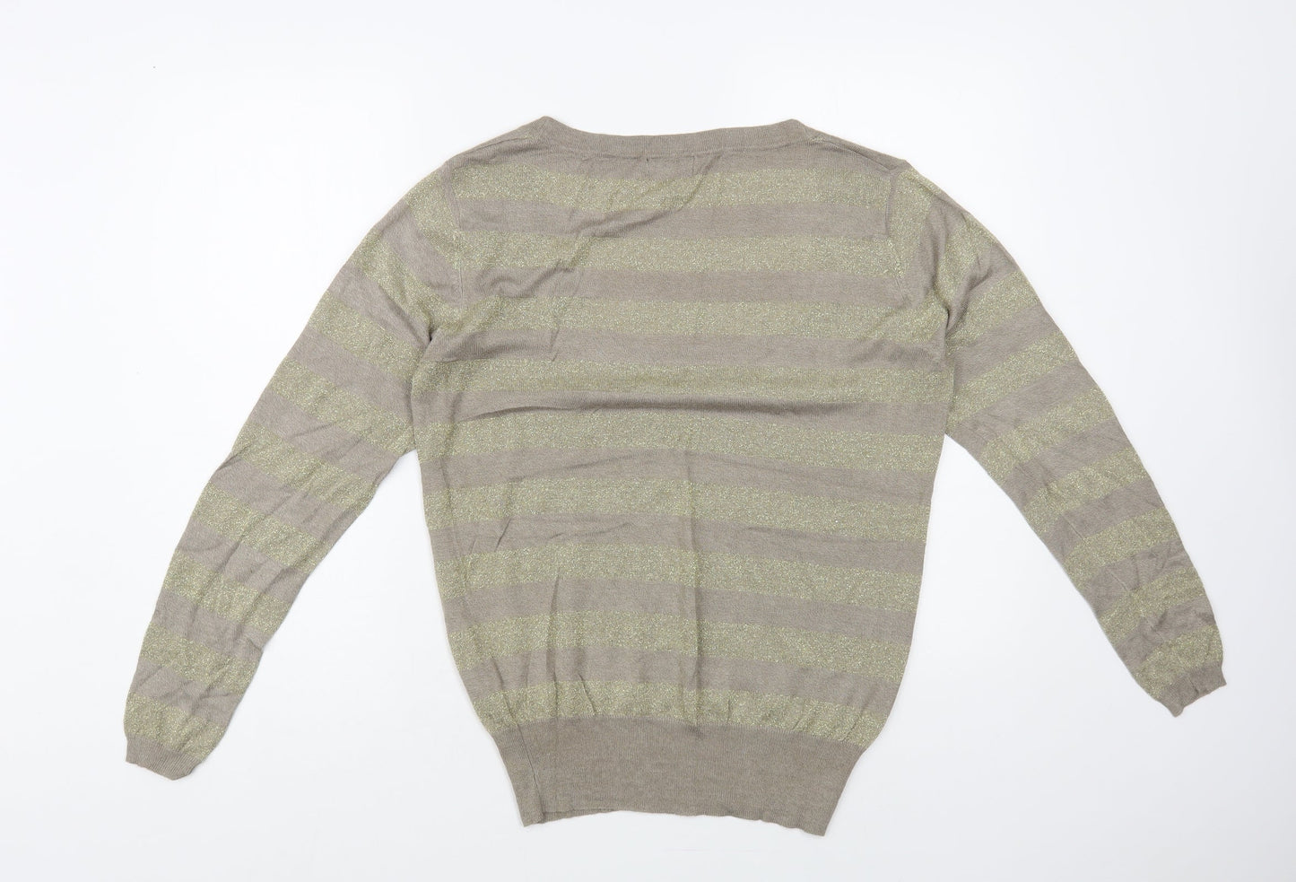 Womens UK Size L Fluid Gold Pullover Jumper