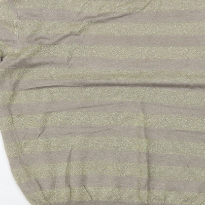 Womens UK Size L Fluid Gold Pullover Jumper