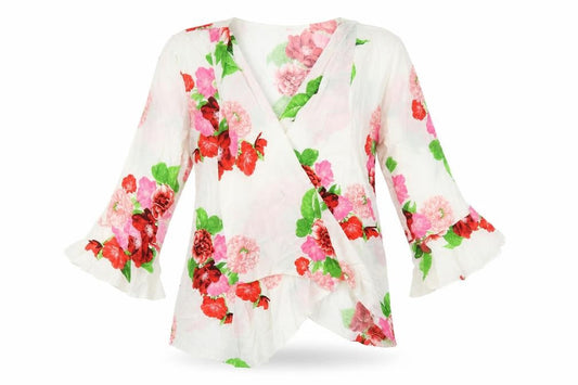 Womens UK Size 12 Dorothy Perkins White Kimono Blouse