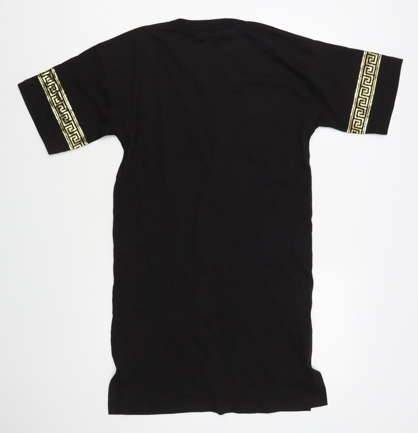 Prteworn Womens Black Cotton Tunic T-Shirt Size M Crew Neck - Greece