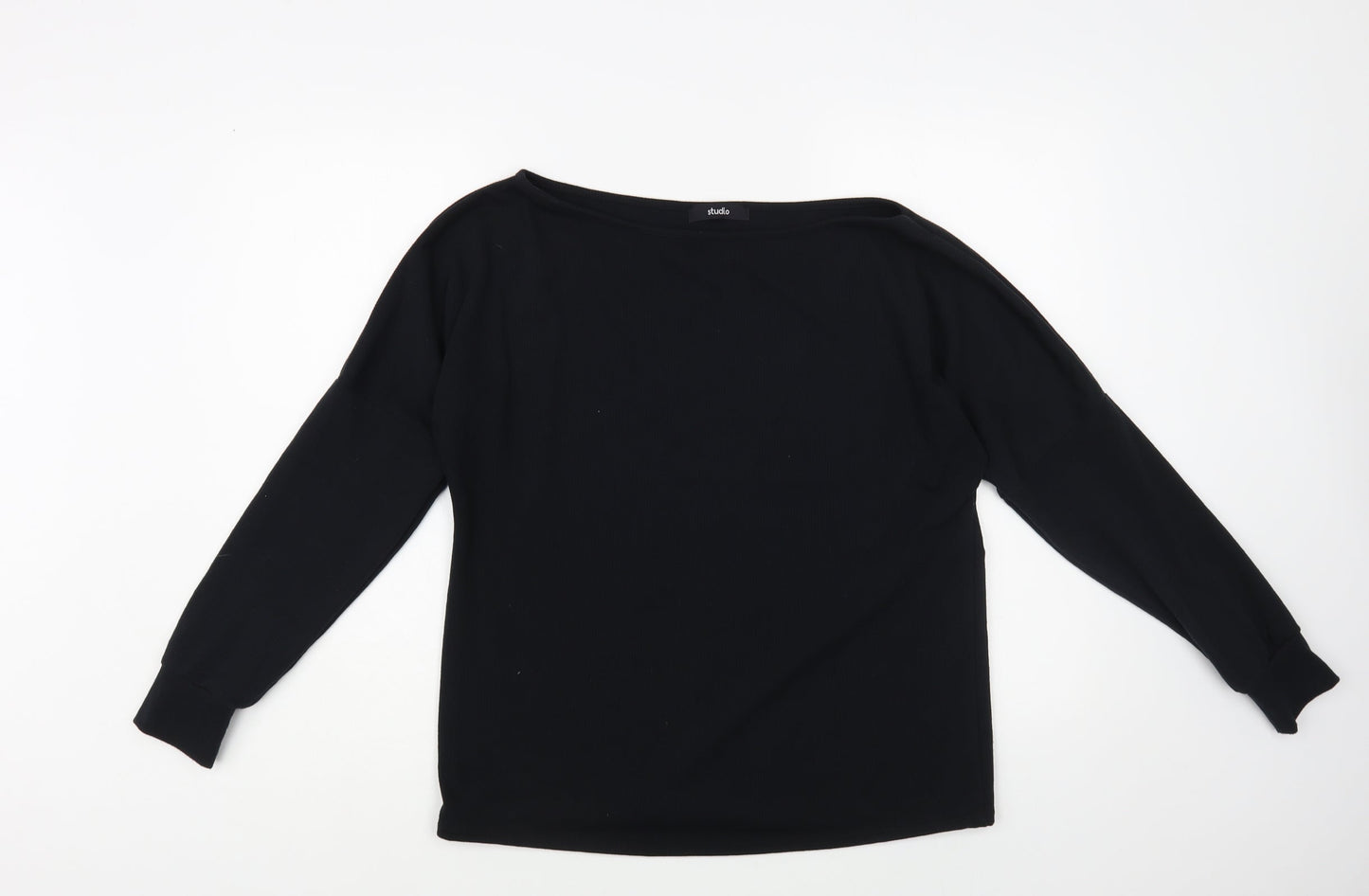 Womens UK Size 8 Studio Black Basic Blouse