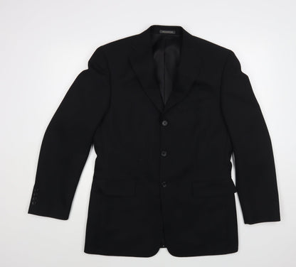 Mens UK Size 38 Greenwoods Regular Black Suit Jacket