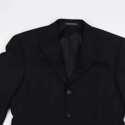 Mens UK Size 38 Greenwoods Regular Black Suit Jacket