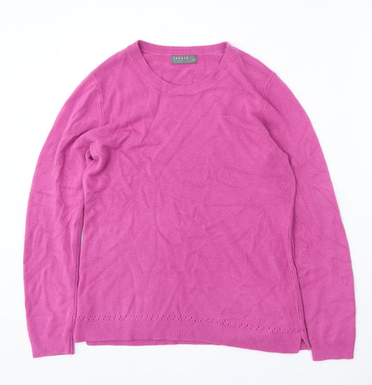 Womens UK Size 12 Papaya Purple Pullover Jumper