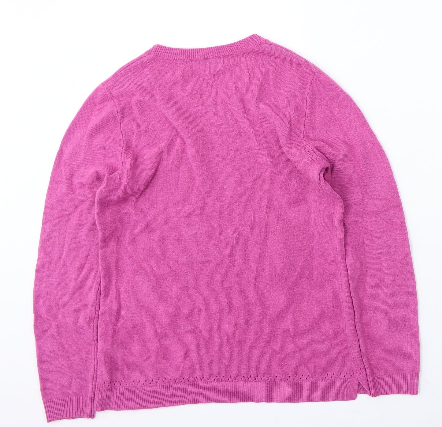 Womens UK Size 12 Papaya Purple Pullover Jumper