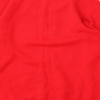 Womens UK Size M Preworn Red Cardigan Jumper