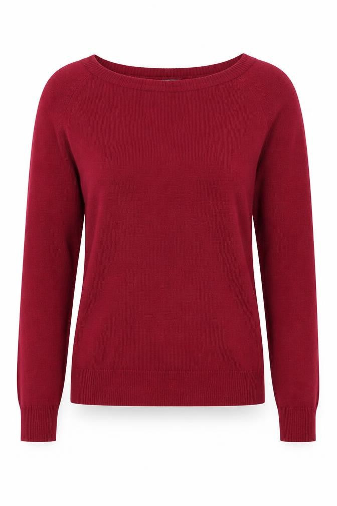 Womens UK Size 10 Limited Red Pullover Jumper