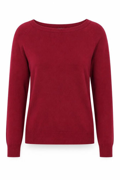 Womens UK Size 10 Limited Red Pullover Jumper