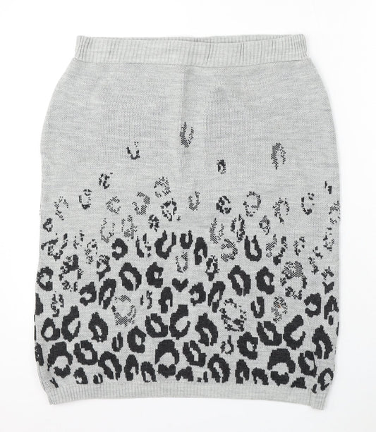 Kaleidoscope Womens Grey Animal Print Acrylic Straight & Pencil Skirt Size 14