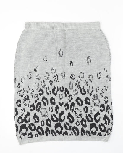 Kaleidoscope Womens Grey Animal Print Acrylic Straight & Pencil Skirt Size 14