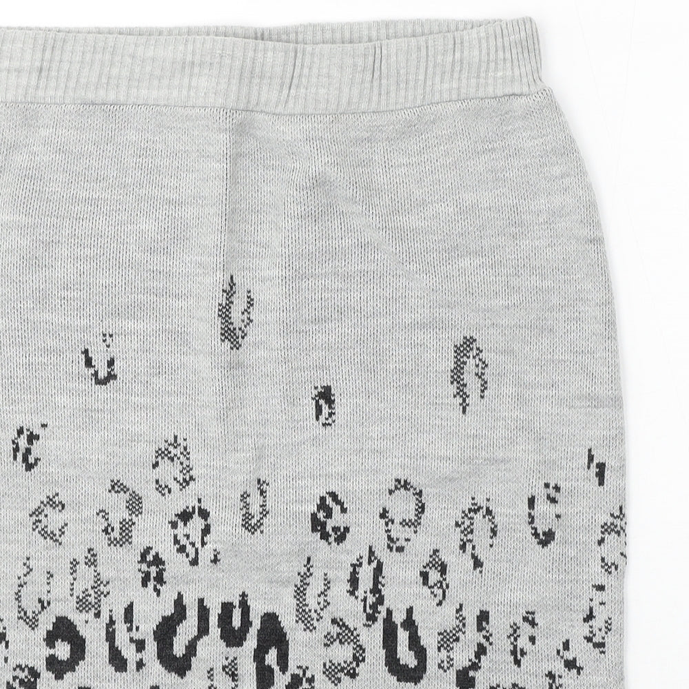 Kaleidoscope Womens Grey Animal Print Acrylic Straight & Pencil Skirt Size 14