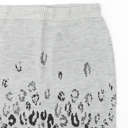 Kaleidoscope Womens Grey Animal Print Acrylic Straight & Pencil Skirt Size 14