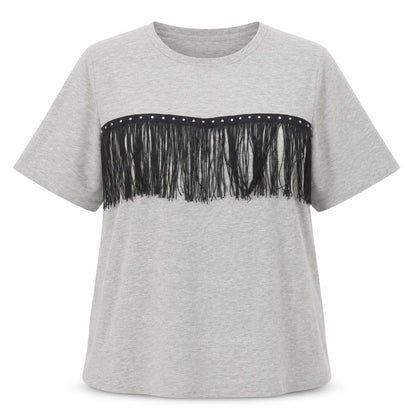 Womens UK Size 16 Preworn Grey Basic T-Shirt