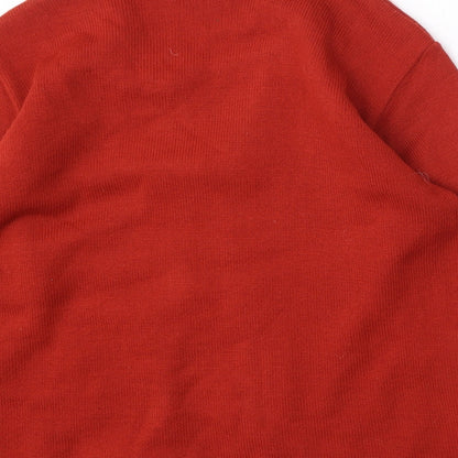 Womens UK Size M Merry Gold Red Cardigan Jumper