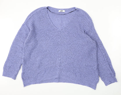 Womens UK Size L JDY Purple Pullover Jumper