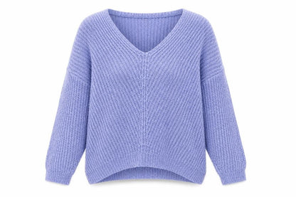 Womens UK Size L JDY Purple Pullover Jumper