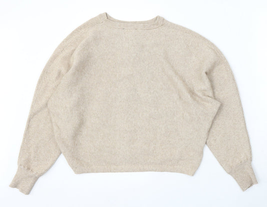 Womens UK Size M New Look Beige Pullover Jumper
