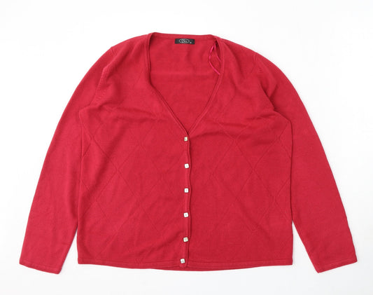 Womens UK Size M Bonmarché Pink Cardigan Jumper