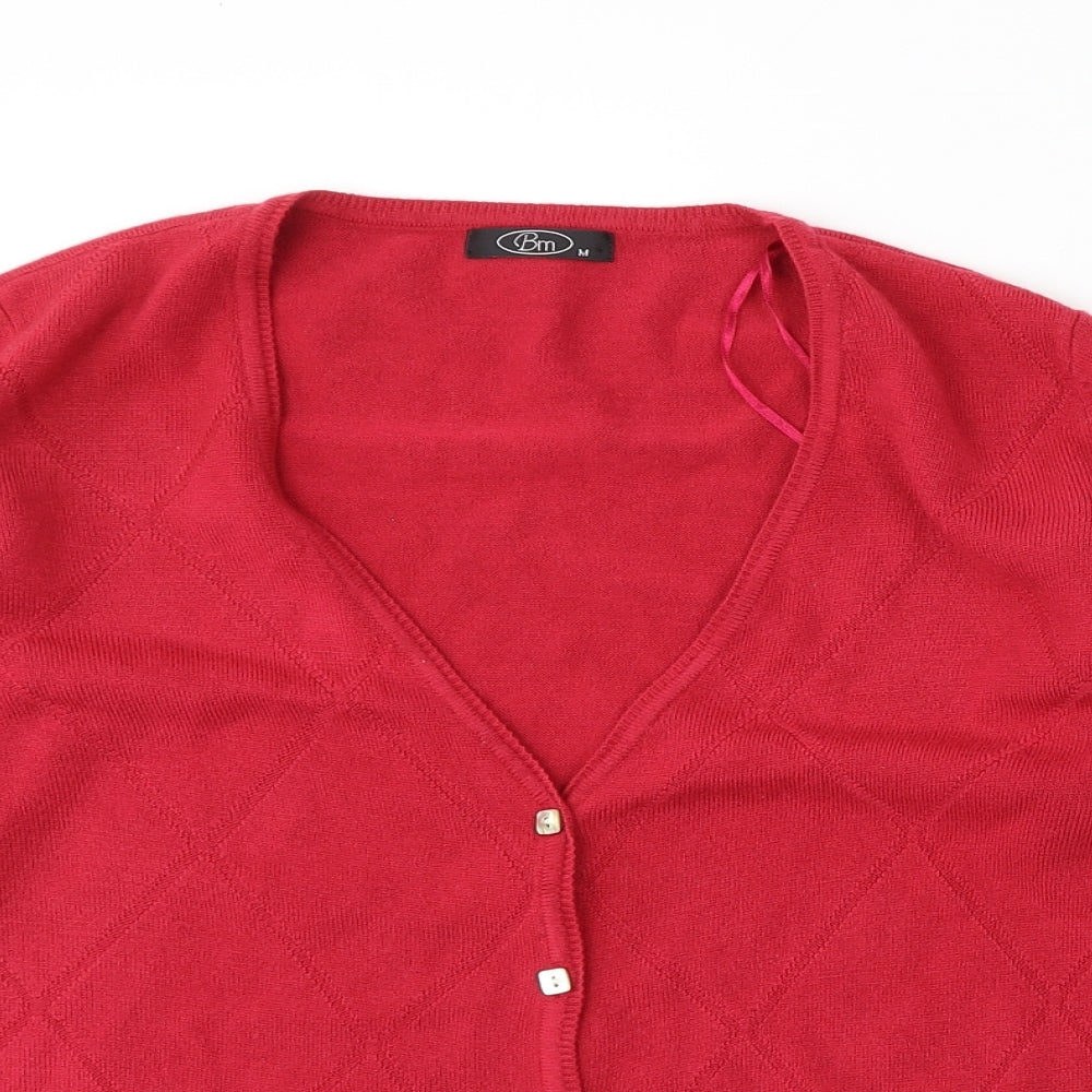 Womens UK Size M Bonmarché Pink Cardigan Jumper