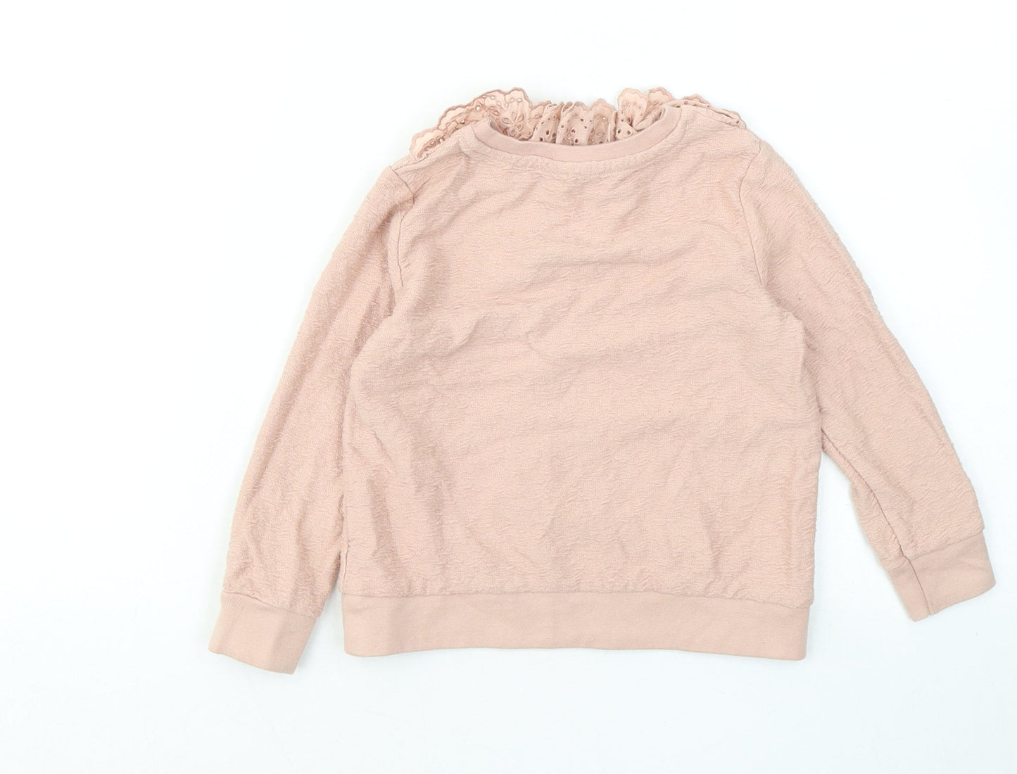 George Girls Pink Cotton Pullover Sweatshirt Size 2-3 Years