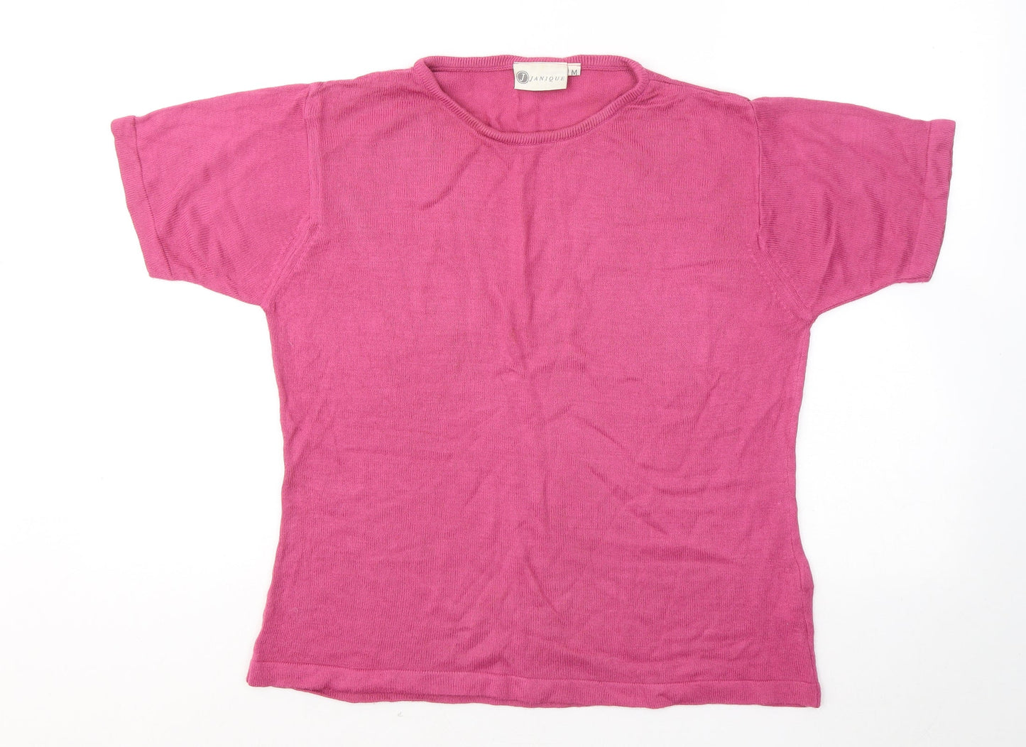Womens UK Size M Janique Pink Basic T-Shirt