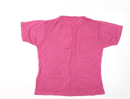 Womens UK Size M Janique Pink Basic T-Shirt