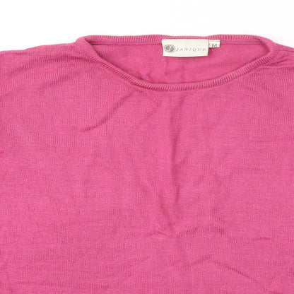 Womens UK Size M Janique Pink Basic T-Shirt
