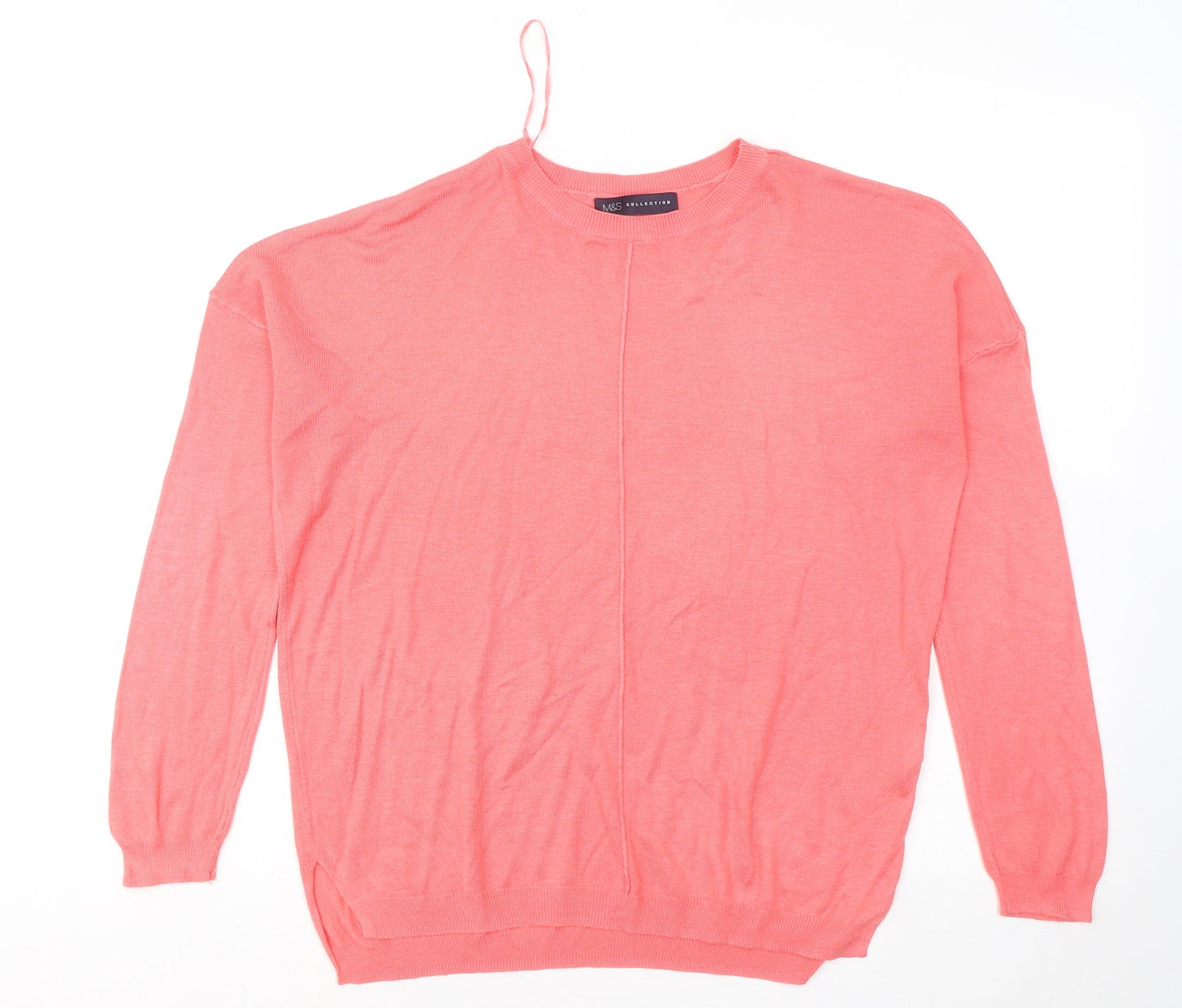 Womens UK Size M Marks and Spencer Pink Pullover Jumper