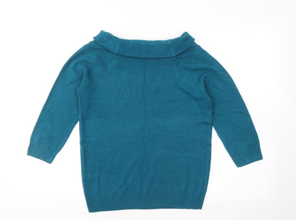 Womens UK Size 8 BHS Blue Pullover Jumper