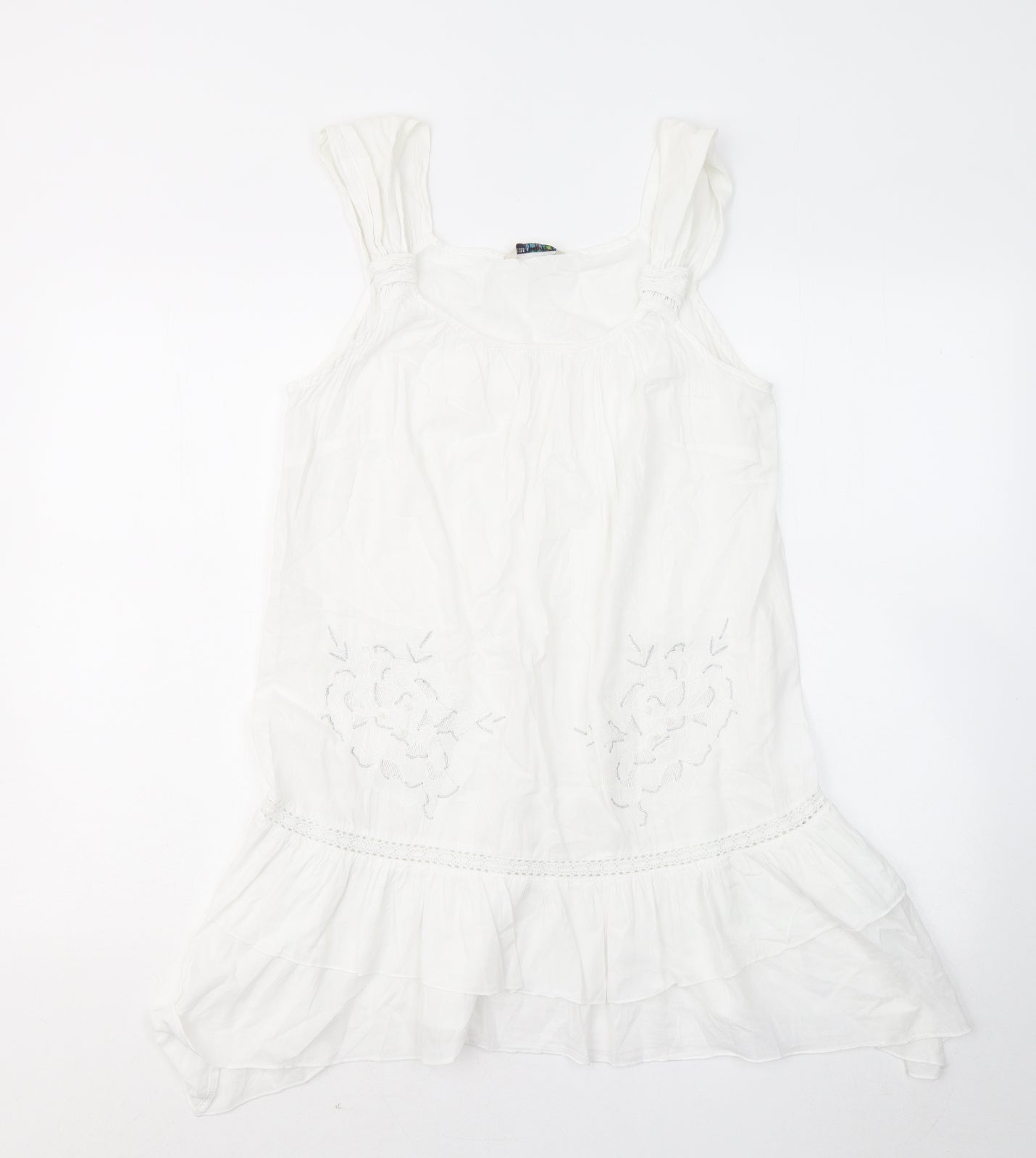 Womens UK Size 12 Marks and Spencer White Basic Tank