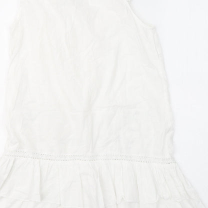 Womens UK Size 12 Marks and Spencer White Basic Tank
