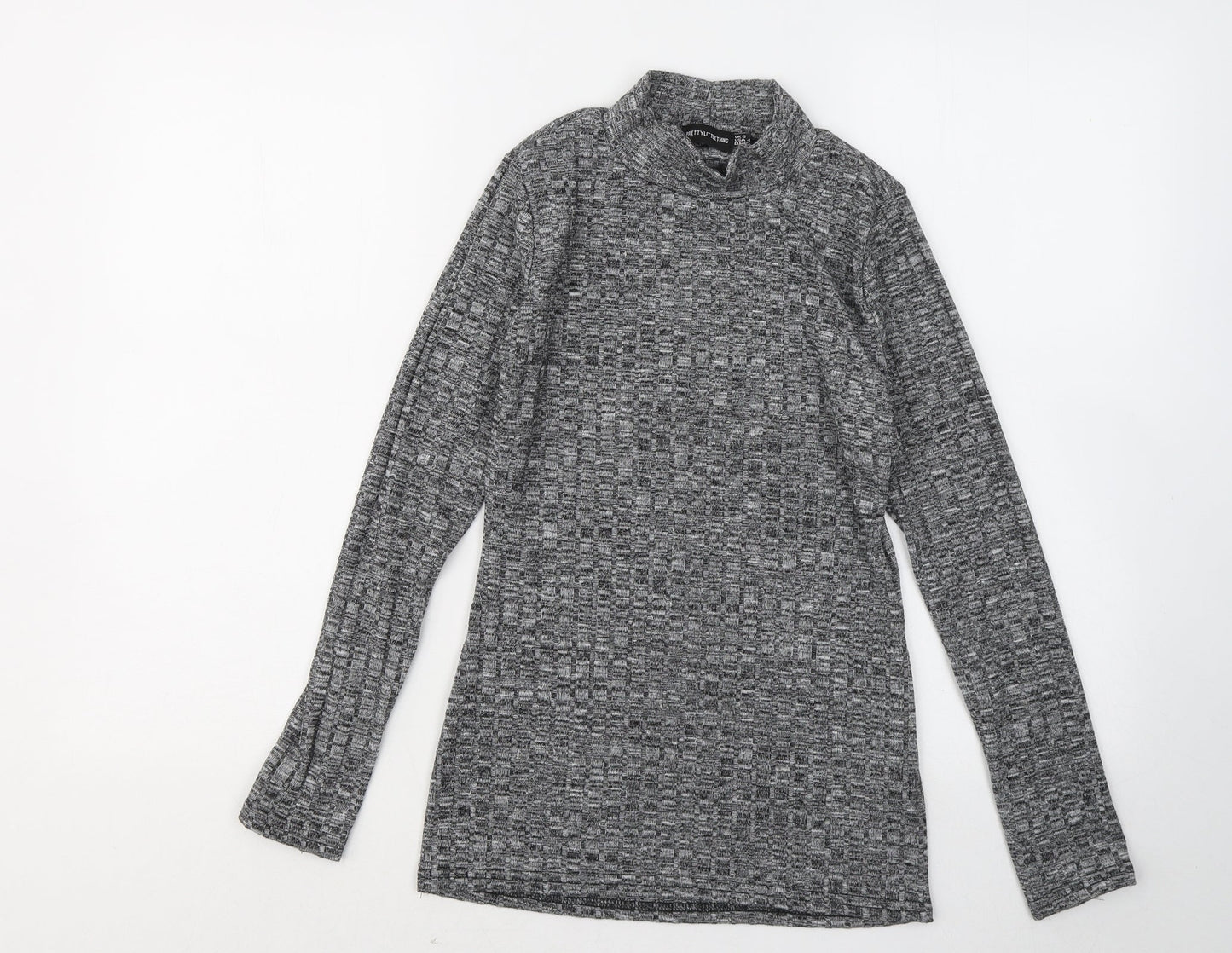 Womens UK Size 8 PRETTYLITTLETHING Grey Pullover Jumper