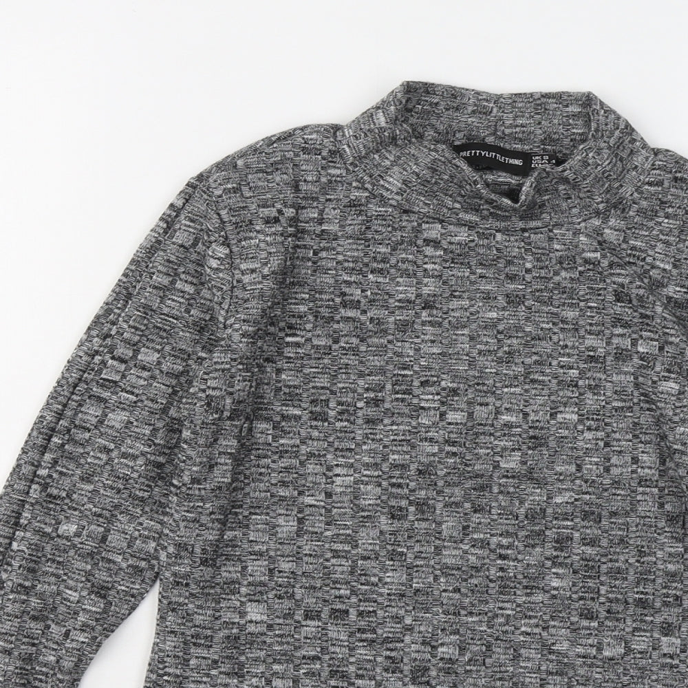 Womens UK Size 8 PRETTYLITTLETHING Grey Pullover Jumper