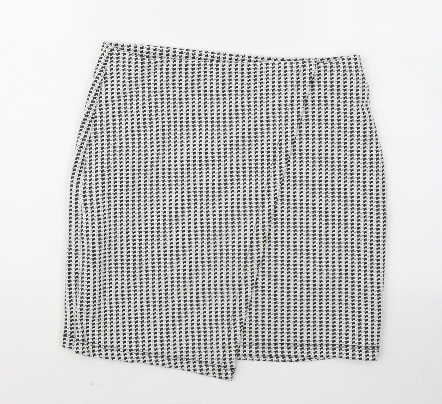 Miss Selfridge Womens White Geometric Polyester Mini Skirt Size 10