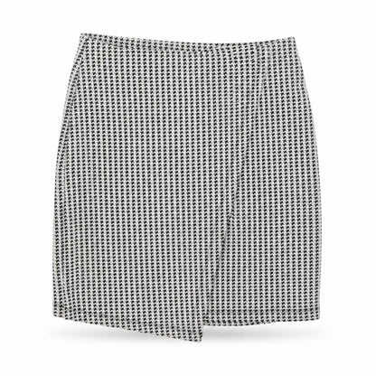Miss Selfridge Womens White Geometric Polyester Mini Skirt Size 10