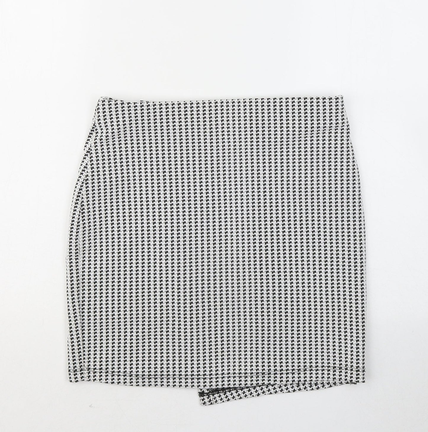 Miss Selfridge Womens White Geometric Polyester Mini Skirt Size 10