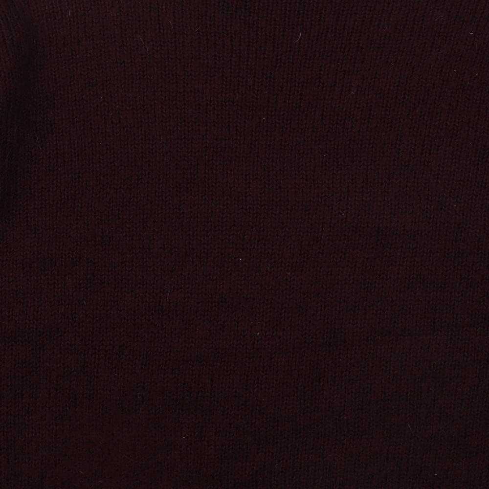 New Look Mens Red Round Neck Acrylic Pullover Jumper Size M