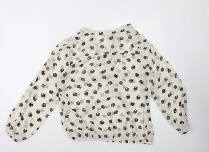 Womens UK Size L Moda White Basic Blouse
