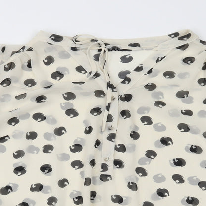 Womens UK Size L Moda White Basic Blouse
