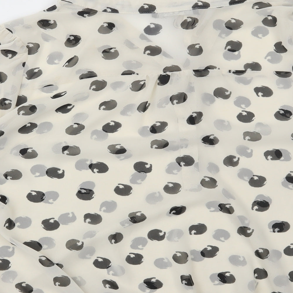 Womens UK Size L Moda White Basic Blouse