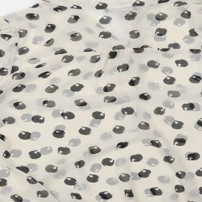 Womens UK Size L Moda White Basic Blouse