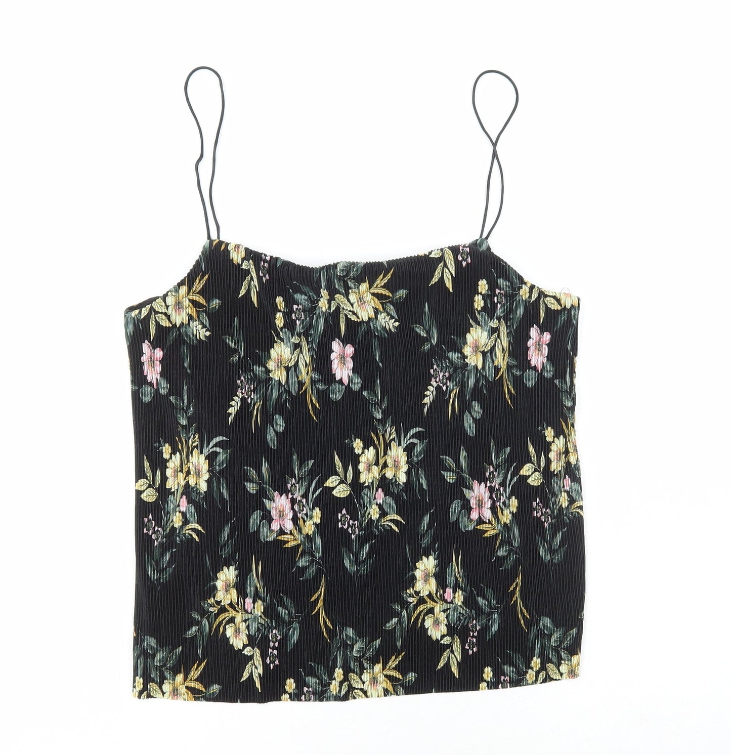 Womens UK Size 14 New Look Black Camisole T-Shirt