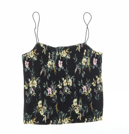 Womens UK Size 14 New Look Black Camisole T-Shirt