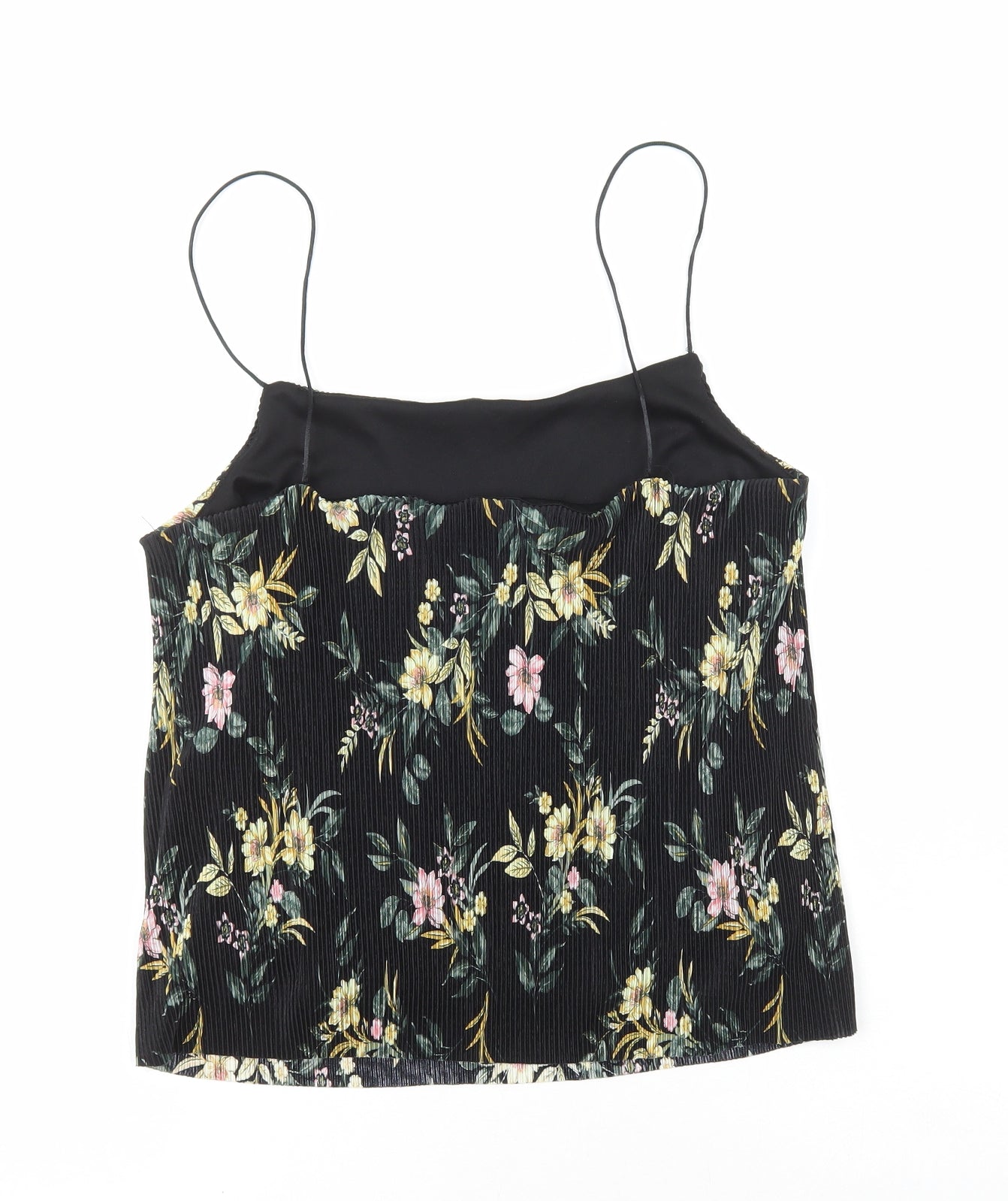 Womens UK Size 14 New Look Black Camisole T-Shirt