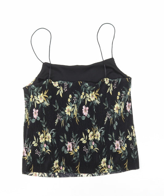 Womens UK Size 14 New Look Black Camisole T-Shirt
