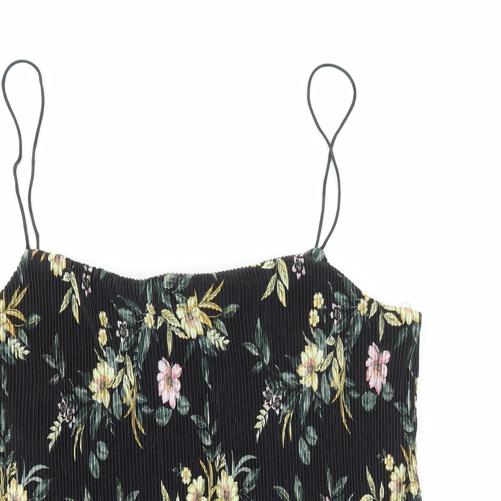 Womens UK Size 14 New Look Black Camisole T-Shirt
